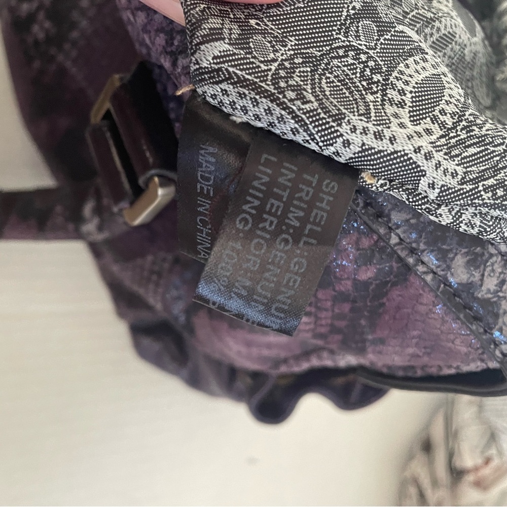 Original by SHARIF purple leather snake print bag - Picture 10 of 16